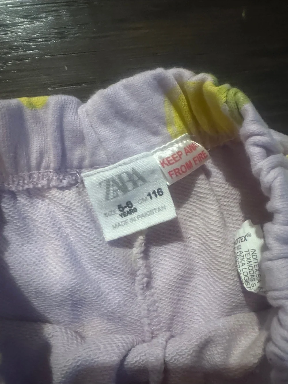 Zara Lilac Shorts with Yellow Lemon Print